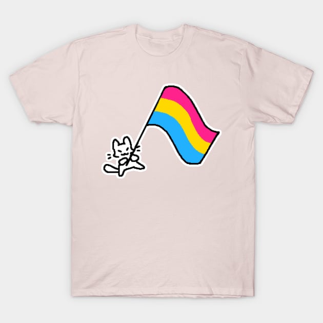 pan flag kitty T-Shirt by Kippicat